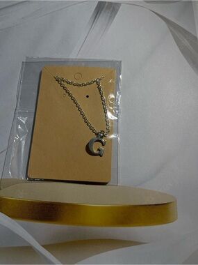 Initial G Silver Pendant Necklace - Women Jewelry